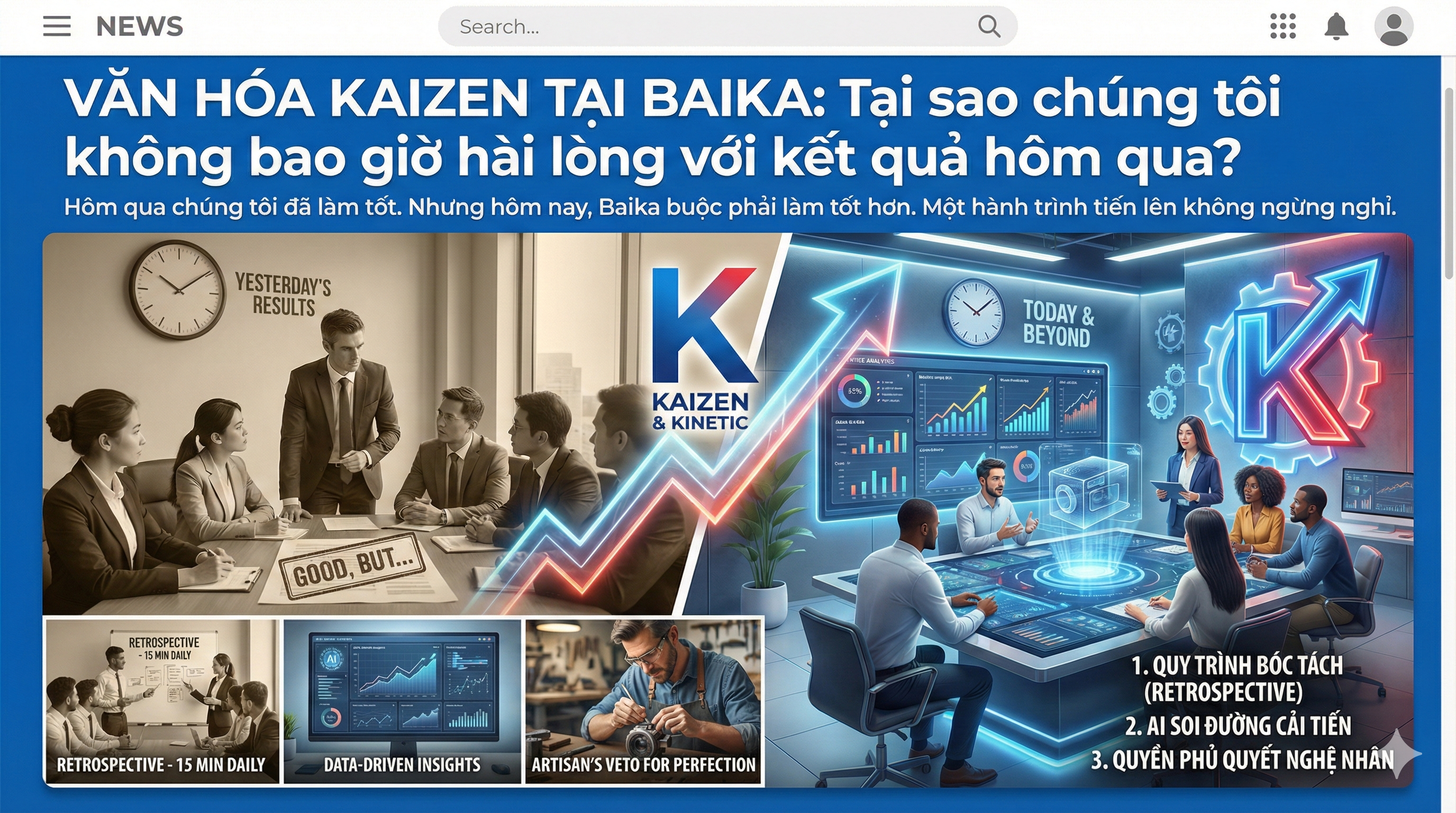 Văn hóa Kaizen tại BAIKA: Tại sao chúng tôi không bao giờ hài lòng với kết quả hôm qua?