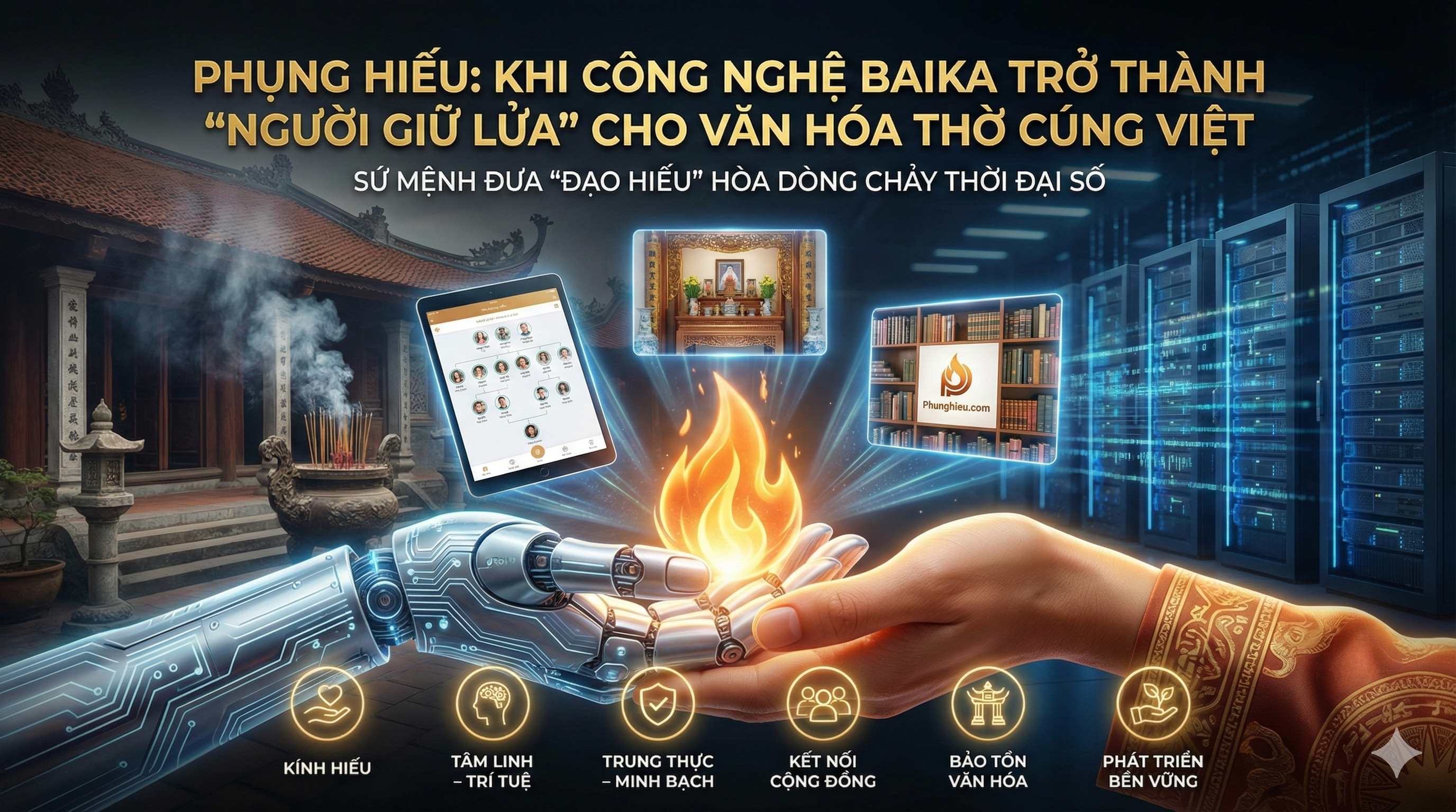 Dự án Phụng Hiếu: Khi công nghệ Baika trở thành "người giữ lửa" cho văn hóa thờ cúng Việt